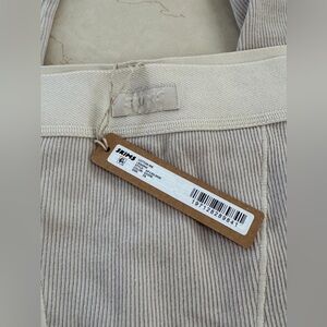 SKIMS Cream Corduroy Leggings